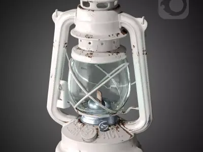 Old Lantern with LODs Low-poly 3D model