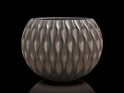 vase-d silver egg 3D print model