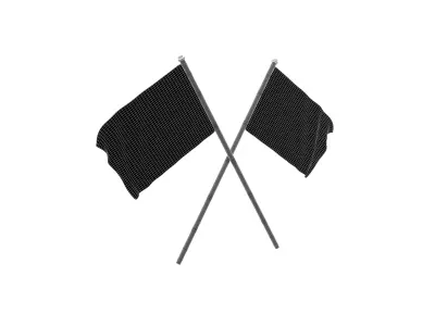 Checkered Racing Flag v2 001 Low-poly 3D model