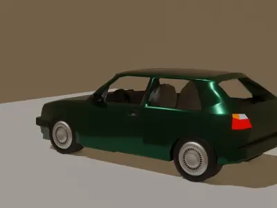 VOLKSWAGEN GOLF MK2 LOWPOLY BY DON LOGOSS 3D model