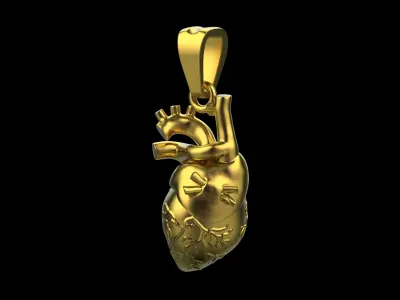 Heart Pendant different sizes N72 3D print model