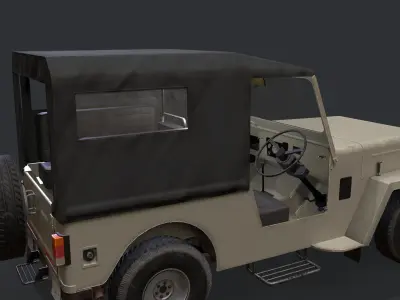 3D model Major jeep Low resolution game model Low-poly 3D model