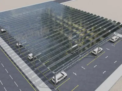 Solar Carport Type 6 3D model
