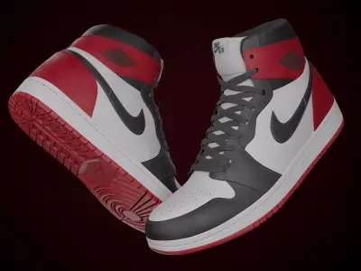 Air Jordan 1 Retro High Detail Model PBR 3D model 3D model