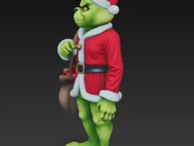 Santa Grinch STL model 01 3D print model
