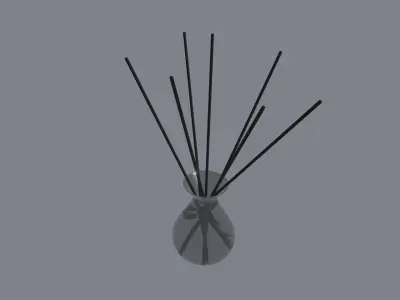 Aroma Sticks in Glass 3D model