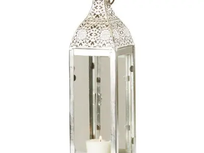 Glass and Metal Lantern 3D model