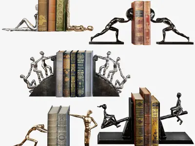 Bookends set 02 3D model