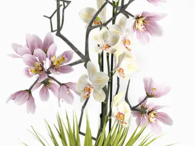 Flower set 21 3D model