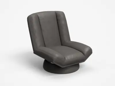 Cole Swivel Chair in suede Low-poly 3D model