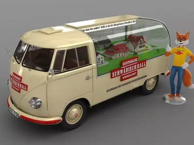 Vw T1 Van 1957 3D model