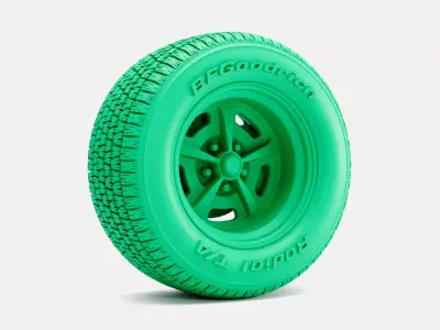 15x10 Magnum 500 Wheel BFGoodrich Radial TA Tire 3D print model