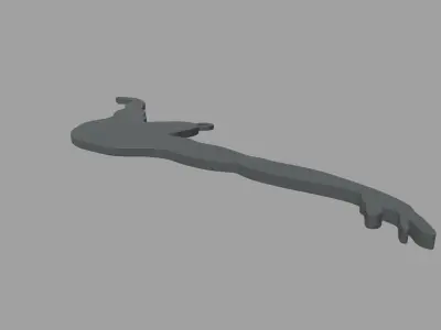 Swimming Natation Key Ring Chain 01 Low-poly 3D model