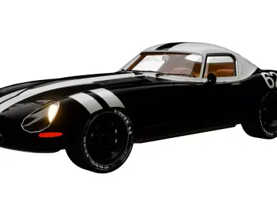 Jaguar Eagle car Low-poly 3D model