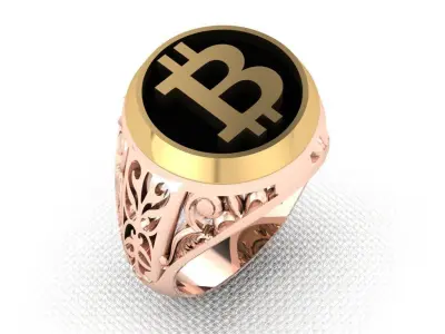 bitcoin ring 3D print model