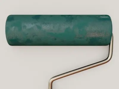 Paint Roller 3d model Free low-poly 3D model