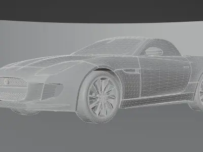 Jaguar F-type Low-poly 3D model