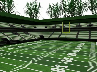 American football stadium 3D model