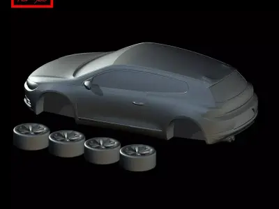 Volkswagen Scirocco 2008 3D print model