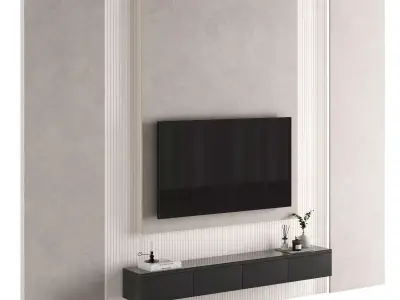 Tv Wall Set 12 3D model