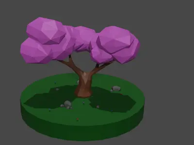 Low Poly Tree Free low-poly 3D model buy