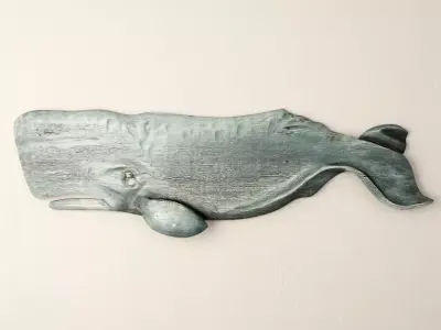 Hand-Carved Sperm Whale 7 3D model