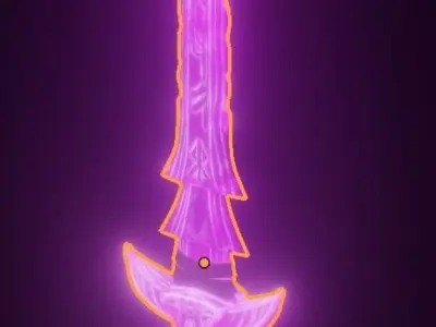 Energy Sword Video Game ready Low-poly 3D model