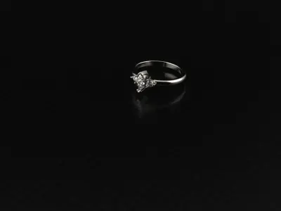 Engagement diamond ring Marquise ready for print 3D print model
