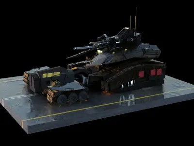 The battle beast Low-poly 3D model