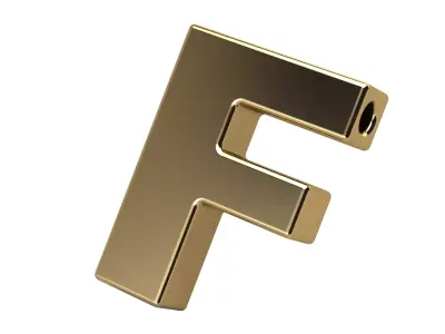 Pendant Letter F 3D print model