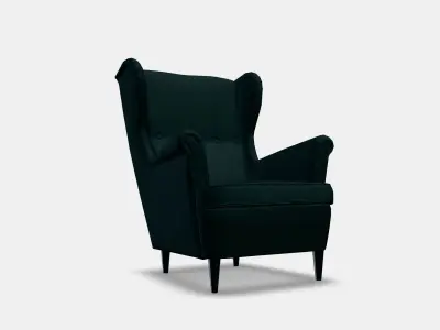 STRANDMON Wing chair 5 Low-poly 3D model