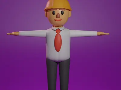 Cartoon character collection Low-poly 3D model