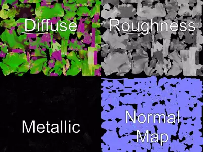 Vivid Fern Flora model pack Low-poly 3D model