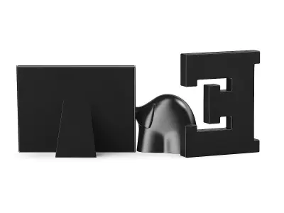 Black Shelf Decorations 3D model