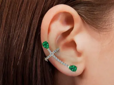 Ear Cuff Earrings 3D print model 3D print model