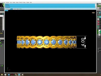 Luxury Eternity Diamond Band Ring 3D Model  4089 3D print model