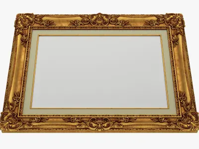 Frame picture gold v3 3D model