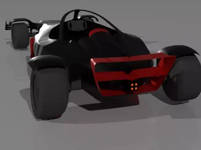 Low-Poly F1 Inspired Car Model Low-poly 3D model