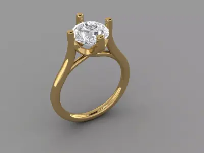 ENGAGEMENT RING 3D print model 4