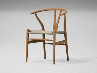 Hans Wegner Wishbone Chair UE4 Low-poly 3D model