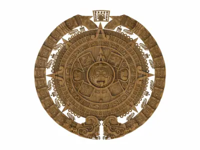 Carved panel painting STL 3D model 8