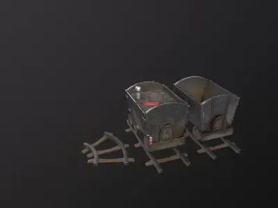 Next generation mining truck Low-poly 3D model