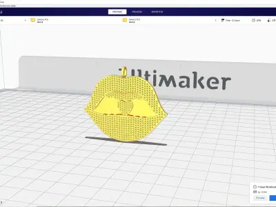 Lips Pendant 3D print model