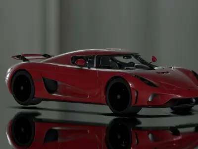 Koenigsegg Regera - photorealistic Low-poly 3D model
