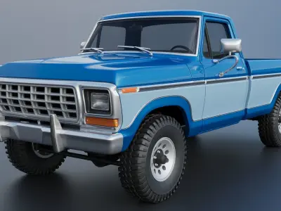 Pickup Truck F-150 1979 3D print model