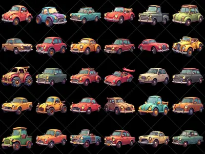 163 Transparent Fantasy Car Game Asset Texture