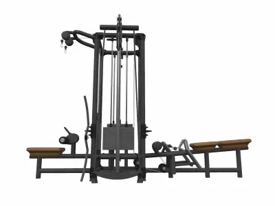 Strength fitness gym station 5 3D model
