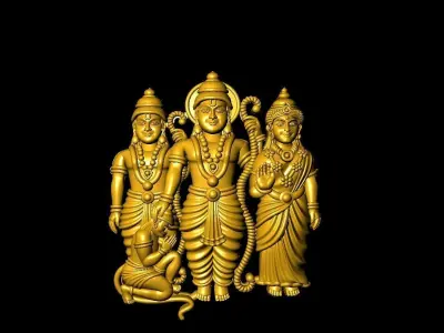 Ram lakshman sita hanuman ji  3D print model