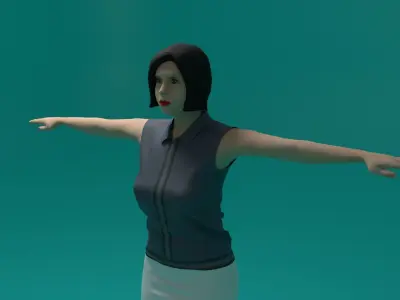 Tennis Player Woman 3D model buy