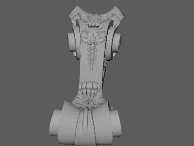 Carved column capital 3D model get